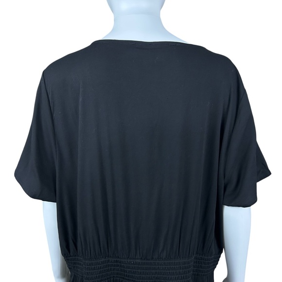 TORRID Black Maxi Dress Sz 3X Smocked Waist Pockets Stretch Whimsigoth Cottage - Picture 11 of 16